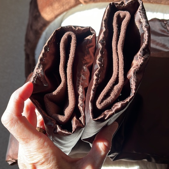 Lands' End Long Puffer Coat Women’s Medium 10–12 Bronze Brown Goose Down Warm - Picture 16 of 16